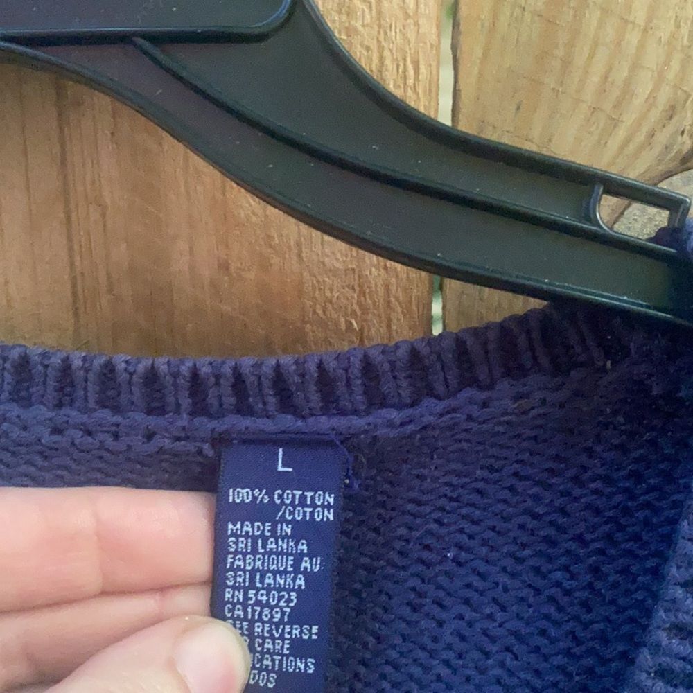 Gap navy blue sweater sz. L - Picture 3 of 4
